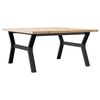 vidaXL Salontafel Y-frame 90x90x45,5 cm grenenhout en staal