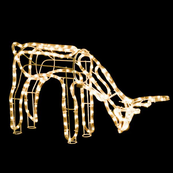 vidaXL Kerstfiguur rendier warmwit 73x31x45 cm