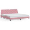vidaXL Bedframe zonder matras fluweel roze 200x200 cm