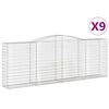 vidaXL Schanskorven 9 st gewelfd 400x50x140/160 cm ijzer