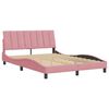 vidaXL Bedframe zonder matras "Hanko" fluweel roze 140x200 cm