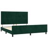 vidaXL Bedframe zonder matras 160x200 cm fluweel donkergroen