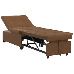 vidaXL Slaapbank Bruin 194 x 67 x 82 cm Huahua Stof