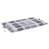 vidaXL Ligbedkussen 186x58x4 cm oxford stof ruitpatroon grijs