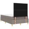 vidaXL Boxspringbed met matras met hoofdeinde Taupe 120 x 190 cm Stof
