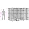 vidaXL Hondenkennel 5,53 m&sup2; staal