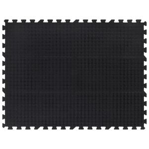 vidaXL Rubbertegel 12 mm 90x120 cm zwart