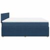 vidaXL Boxspring met matras stof blauw 200x200 cm