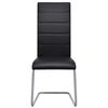 vidaXL Eetkamerstoelen 2 st kunstleer zwart