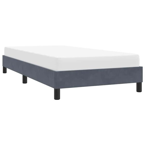 vidaXL Bedframe zonder matras 80x220 cm fluweel donkergrijs