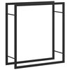 vidaXL Haardhoutrek 80x28x86 cm staal matzwart