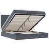 vidaXL Ottoman bed met matrassen 160x200cm fluweel donkergrijs