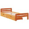 vidaXL Bedframe zonder matras massief grenenhout wasbruin 75x190 cm