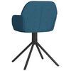 vidaXL Eetkamerstoelen draaibaar 2 st fluweel blauw