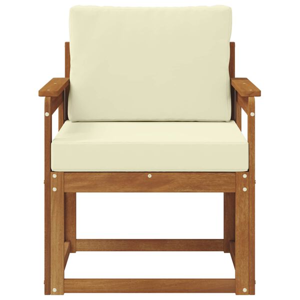 vidaXL Tuinbank Massief Acaciahout en Polyester Naturel