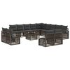 vidaXL Tuinbankenset 14 st Grijs poly rattan