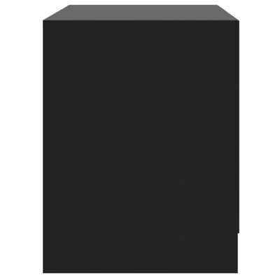 vidaXL Nachtkastje 45x34,5x44,5 cm spaanplaat zwart