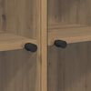 vidaXL Highboard 2 pcs Artisan Eiken 68 x 37 x 142 cm Bewerkt hout