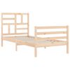 vidaXL Bedframe met hoofdbord massief hout
