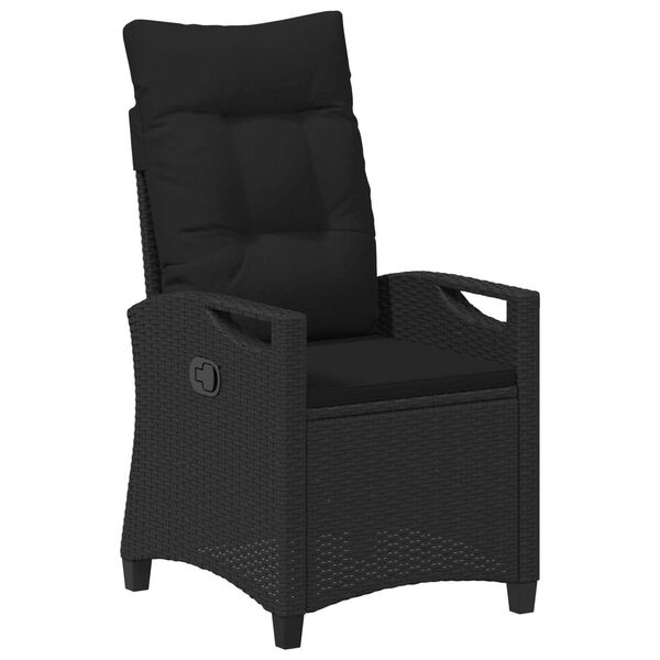 vidaXL Recliner Tuinstoelen Zwart 56 x 60 x 112 cm Staal en Polyester