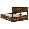 vidaXL Bedframe met hoofdeinde Gerookt eiken 150 x 200 cm Bewerkt hout