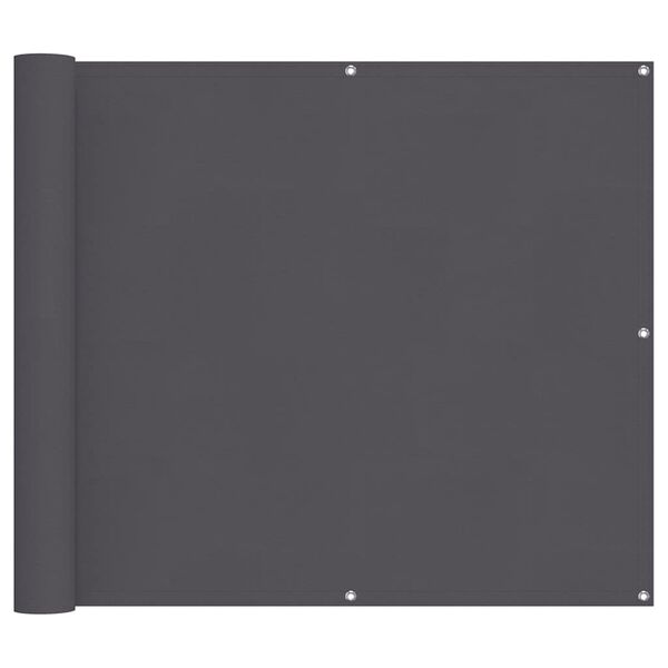 vidaXL Balkonscherm 90x1000 cm 100% oxford polyester antracietkleurig
