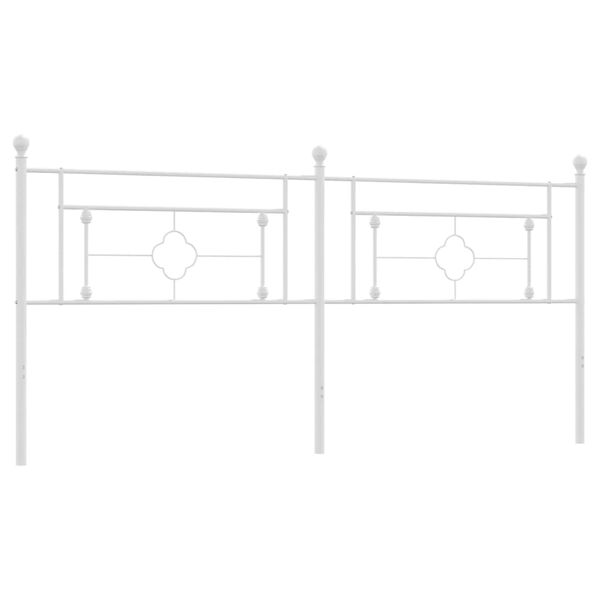 vidaXL Hoofdbord 193 cm metaal wit