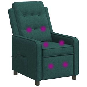 vidaXL Massage-relaxstoel Donkergroen 65 x 93 x 102 cm Stof