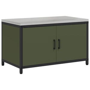 vidaXL Keukenopslag Kast HATTEM Olijfgroen 90 x 50 x 53 cm Staal