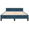vidaXL Bedframe zonder matras 120x200 cm fluweel donkerblauw