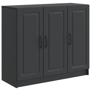 vidaXL Dressoir Zwart 89 x 34,5 x 77 cm Bewerkt hout