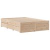 vidaXL Bedframe zonder matras met lades massief grenenhout 140x190 cm