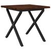 vidaXL 60 x 55 x 75 cm Massief Acaciahout Wit en zwart Rechthoekig