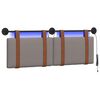 vidaXL Hangend hoofdbord Met LED-verlichting Taupe Antiek PU