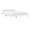 vidaXL Bedframe massief grenenhout wit 200x200 cm