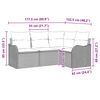 vidaXL Tuin Sofa Set 4 pcs Beige poly rattan