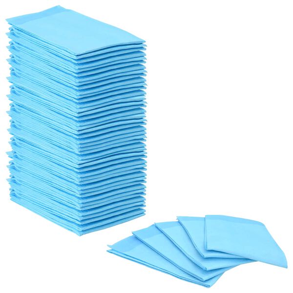 vidaXL Trainingspad voor Huisdieren 50 pcs Blauw en Wit 60 x 60 cm