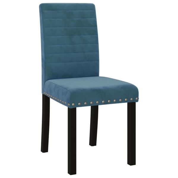 vidaXL Eetkamerstoelen 2 st fluweel blauw