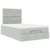 vidaXL Ottoman bed met matrassen 120x200cm fluweel lichtgrijs