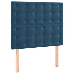 vidaXL Hoofdbord donkerblauw 80x5x118/128 cm fluweel
