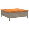 vidaXL Parasolvoetbedekking 70x70x25 cm poly rattan acaciahout grijs