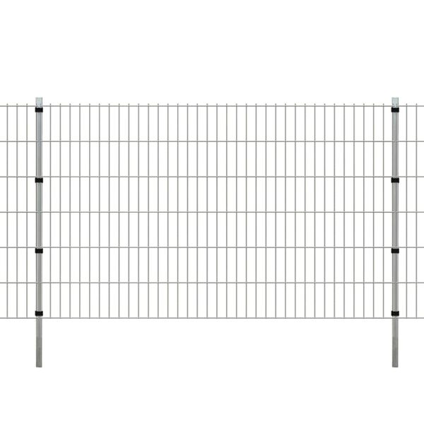 vidaXL Schuttingpalen 10 st 170 cm gegalvaniseerd staal zilverkleurig