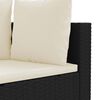 vidaXL 6-delige Loungeset met kussens poly rattan zwart