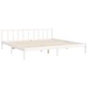 vidaXL Bedframe met hoofdbord massief hout wit 180x200 cm