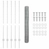 vidaXL Hek met Paal Zilver 1,2 x 10 m Staal