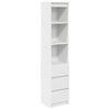 vidaXL Hoge kast 37,5x35x180 cm spaanplaat wit