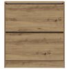 vidaXL Schoenenkast Gerookt eiken 80 x 21 x 87,5 cm Bewerkt hout
