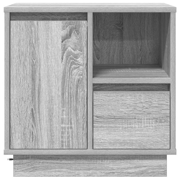 vidaXL Nachtkastje 2 pcs Grijs 50 x 34,5 x 50 cm. Bewerkt hout