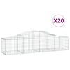 vidaXL Schanskorven 20 st gewelfd 200x50x40/60 cm ijzer
