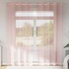 vidaXL Gordijnen voile met doorvoertules 2 st 140x245 cm roze